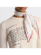 Amour Diamond Scarf White Dior