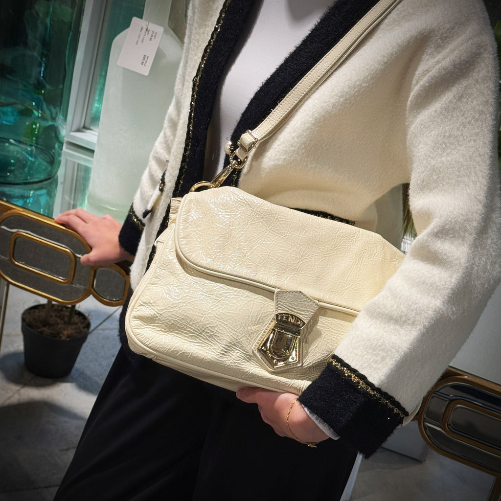 Fendi Baguette Patent Lather Shoulder Bag TWS