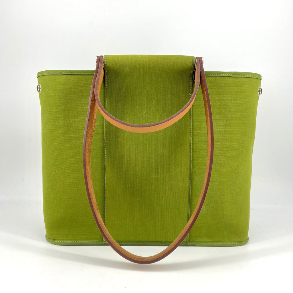 Hermes Green Canvas Cabag Elan PM Bag
