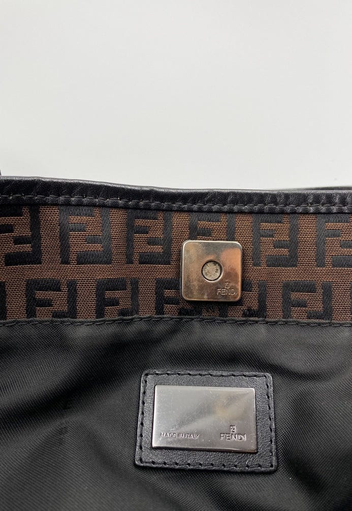 Fendi mini Tote in Brown Zucca Canvas