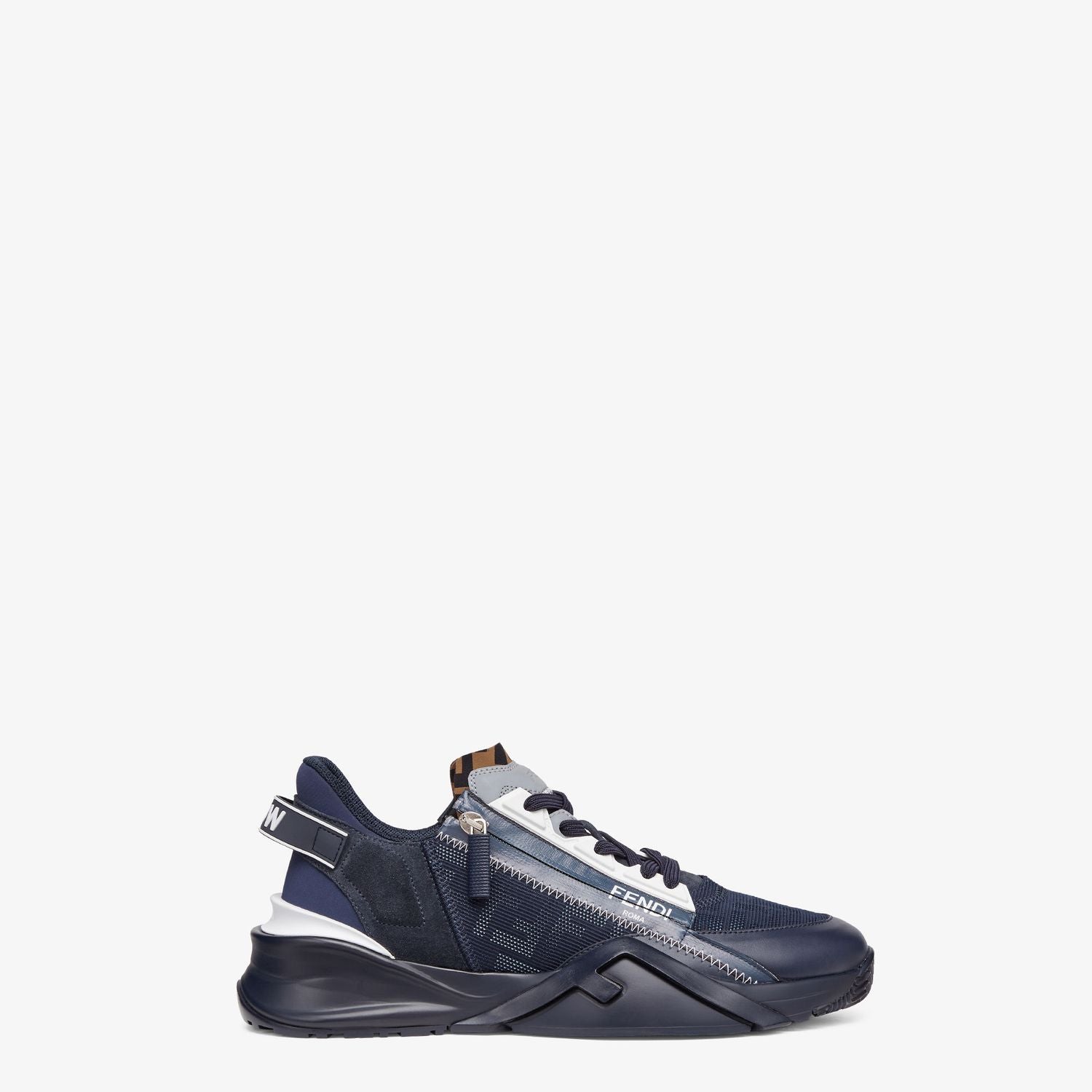 FENDI Multicolor Leather and Fabric Flow Sneakers for Men