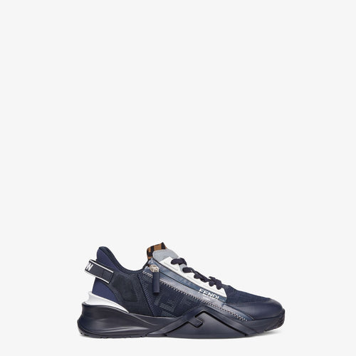 FENDI Multicolor Leather and Fabric Flow Sneakers for Men