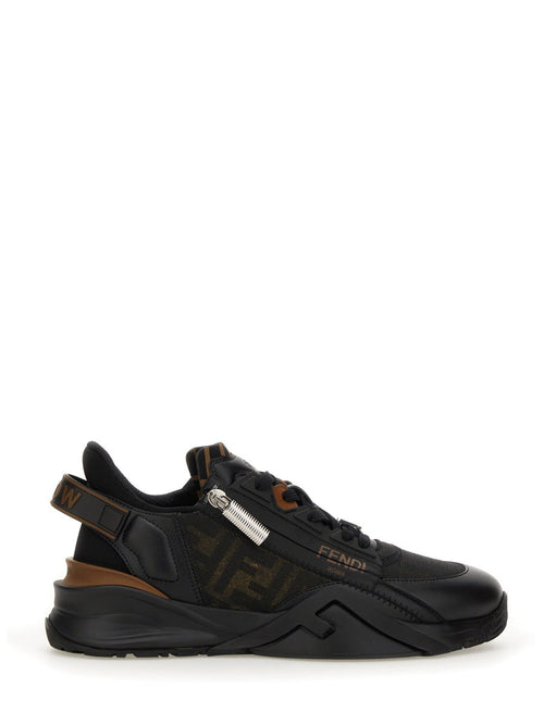 FENDI Stylish 100% Leather Sneakers for Men