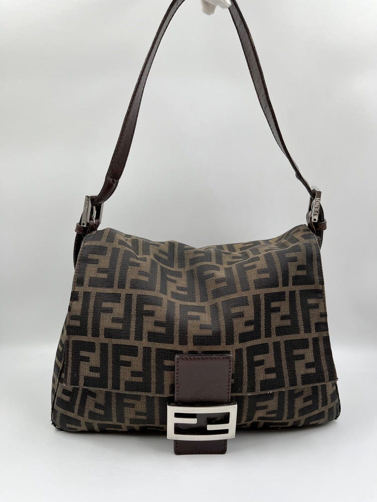 Fendi Mamma Baguette in Brown Zucca Canvas