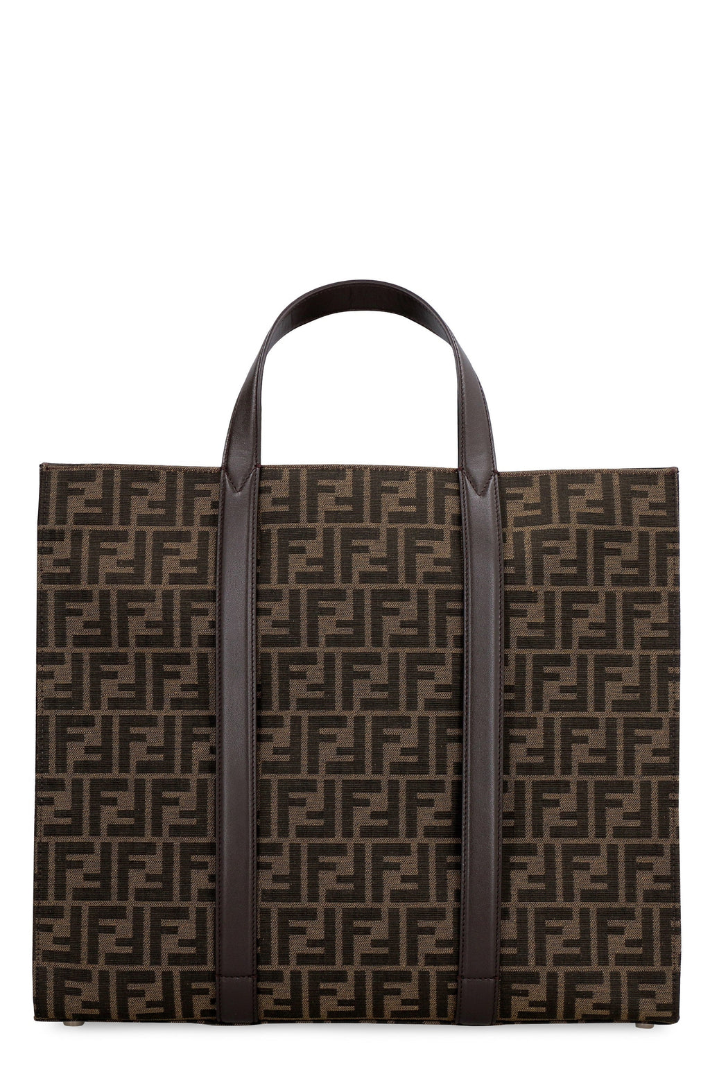 FENDI Embroidered Canvas Mini Shopping Handbag