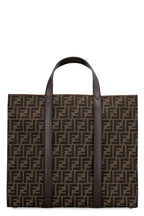 FENDI Embroidered Canvas Mini Shopping Handbag