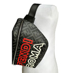 Fendi Roma Fendigraphy Nero and Rosso Leather Belt Bag