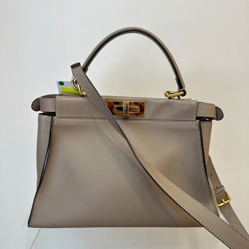 Fendi Leather Peekaboo 2Way Bag
