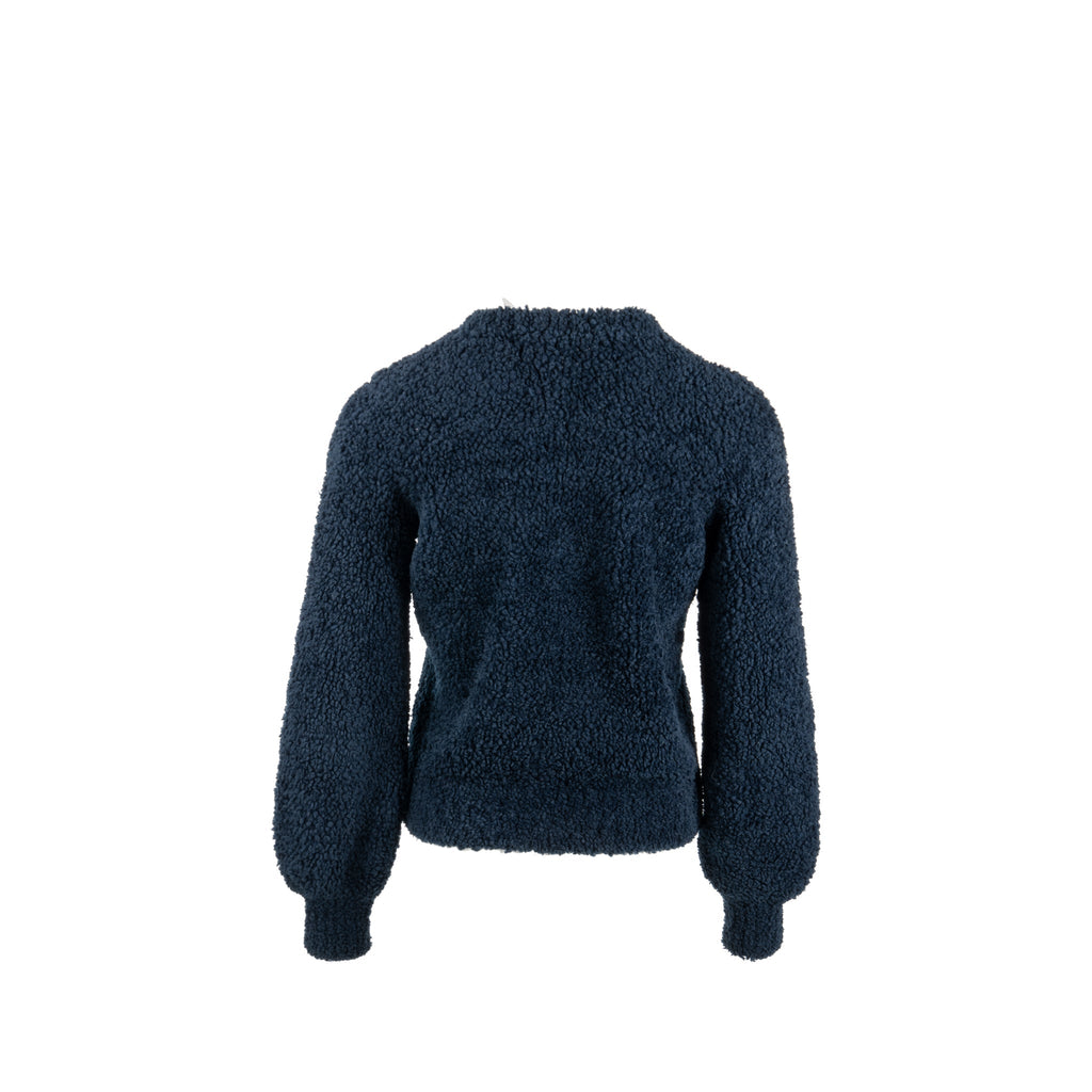 Chanel Size 34 Teddy Sweater Wool/Acrylic/Polyamide/Cashmere Navy Blue