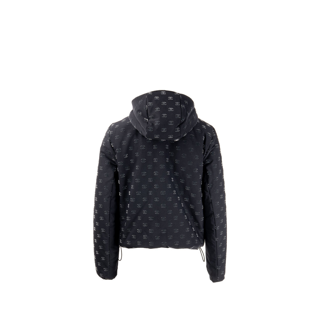 Chanel Size 36 CC Logo Blouson Jacket Polyamide/Elastane Black