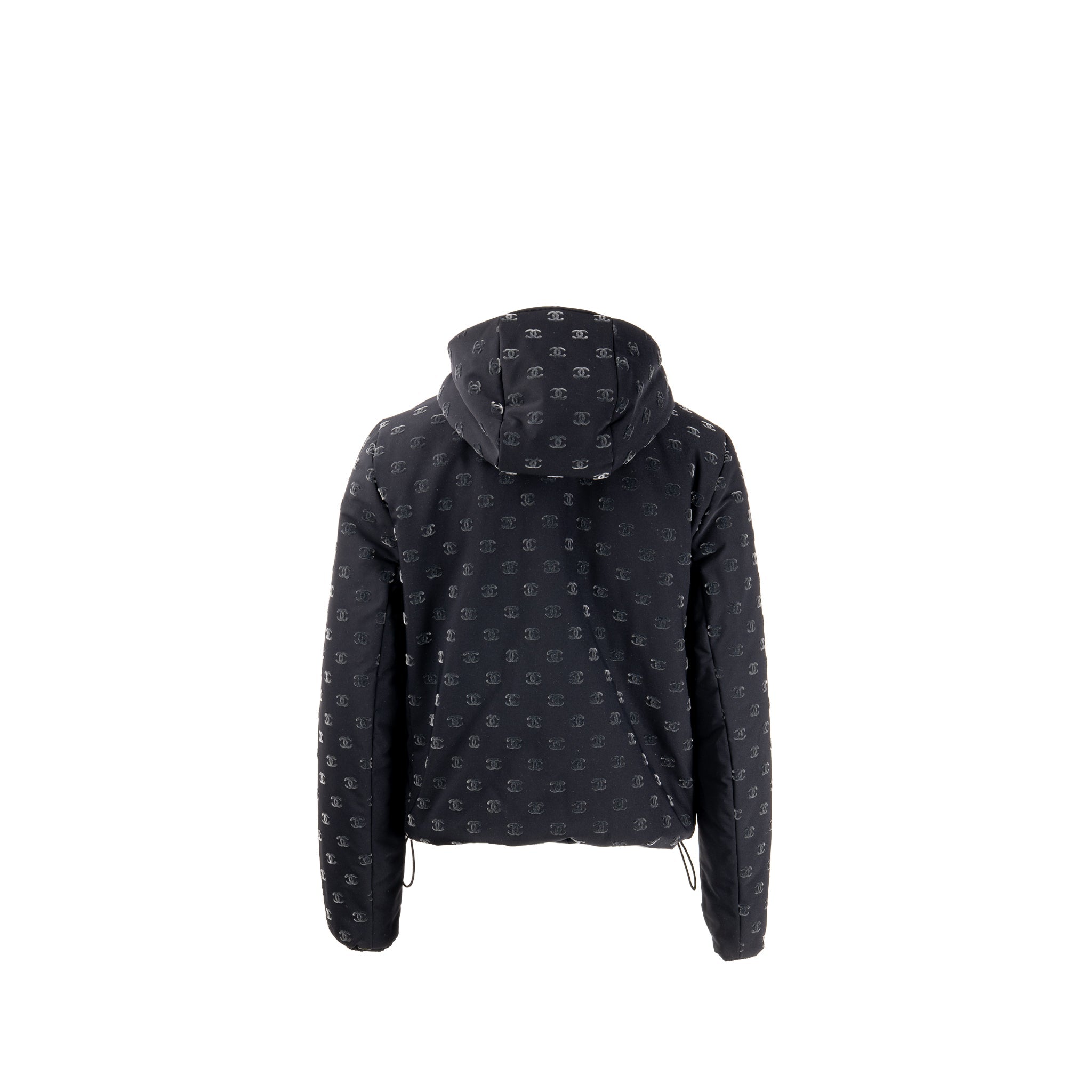 Chanel Size 36 CC Logo Blouson Jacket Polyamide/Elastane Black