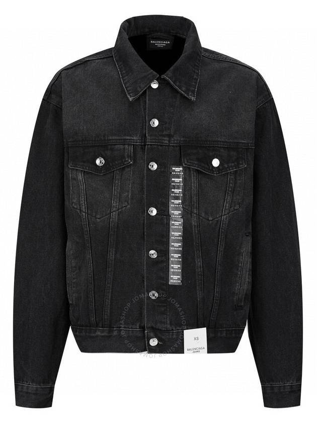 Balenciaga Applique Denim Jacket Black