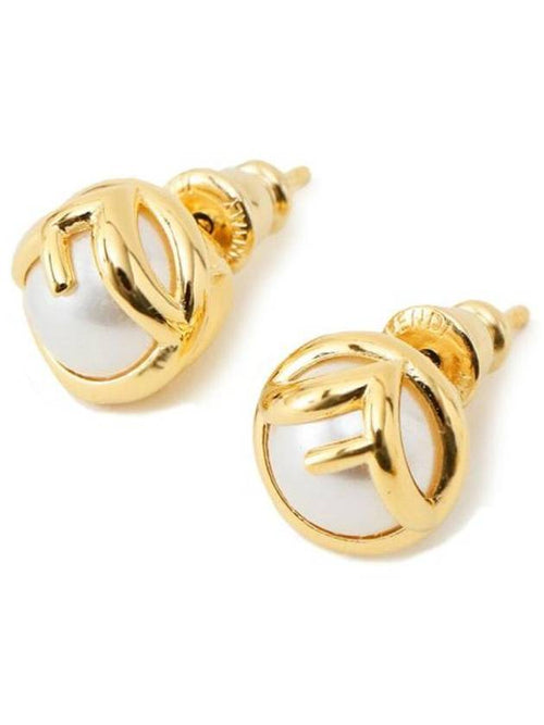 Fendi F Is Stud Earrings Gold