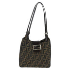 Fendi Mamma Baguette  Canvas Shoulder Bag ()