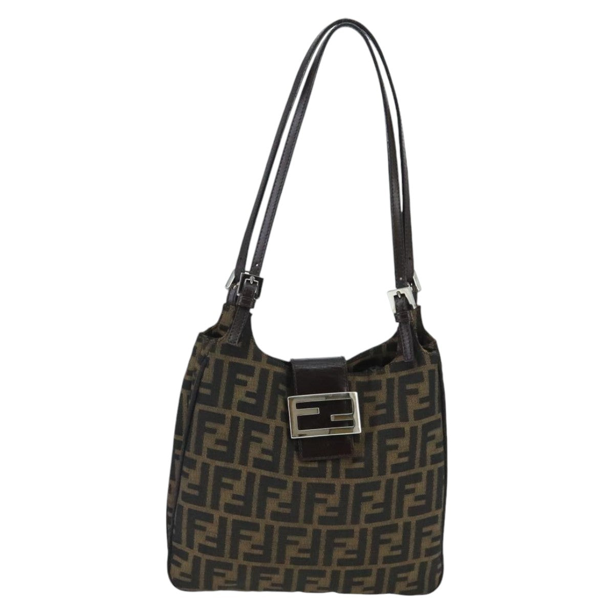 Fendi Mamma Baguette  Canvas Shoulder Bag ()