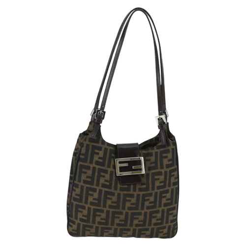 Fendi Mamma Baguette  Canvas Shoulder Bag ()