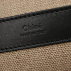 Chloe Leather Tote Bag Black/Beige