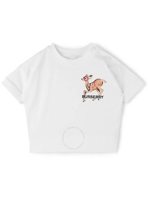 Burberry Burberry Girls Pia Deer Cotton T Shirt Size 2Y