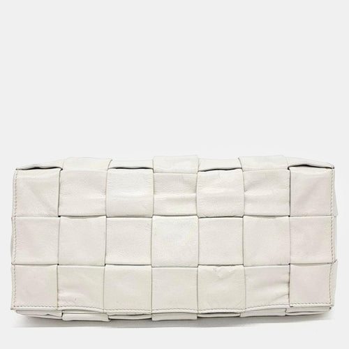Bottega Veneta White Leather Cassette Belt Bag
