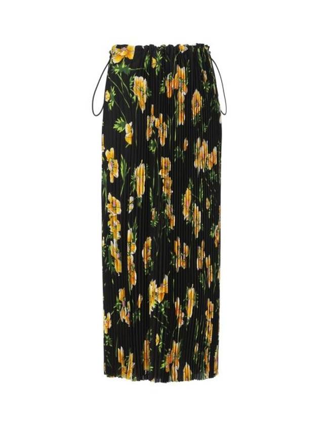 Balenciaga Pleated A Line Skirt Black