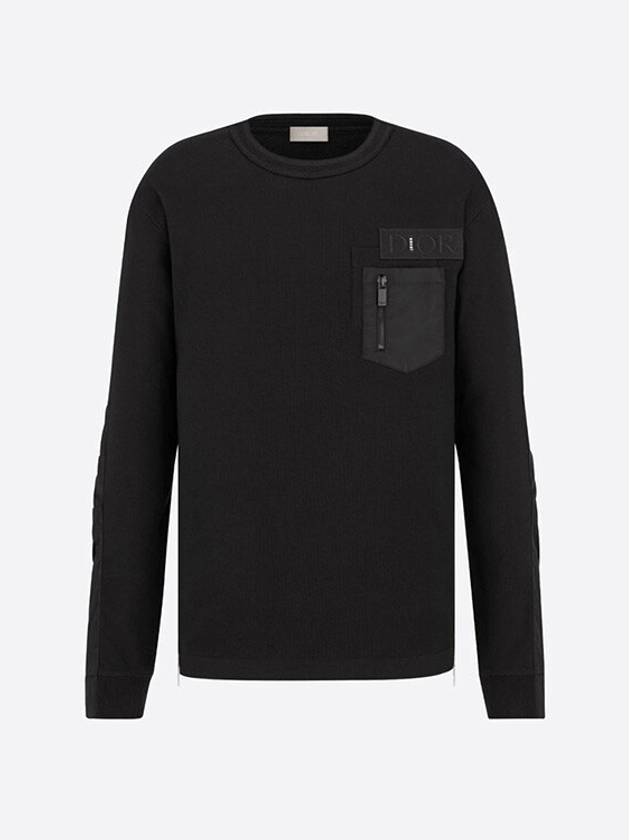 Pocket Patch Long Sleeve T-Shirt Black Dior