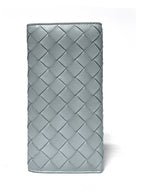 Bottega Veneta Intrecciato Large Flap Long Wallet Sky Blue