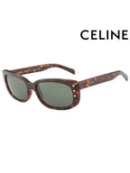 CELINE Eyewear Logo Cat Eye Sunglasses Brown Havana