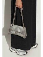 Balenciaga Balenciaga Shoulder Bag Crush By Balenciaga, Women's, Silver