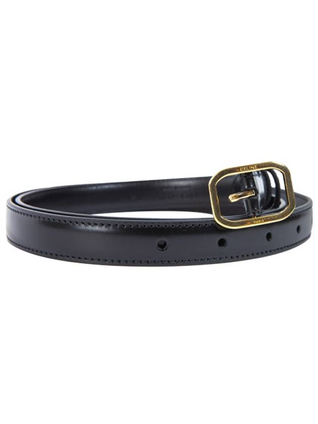CELINE BC 16 Taullion Leather Belt 18mm Black