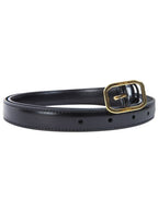 CELINE BC 16 Taullion Leather Belt 18mm Black