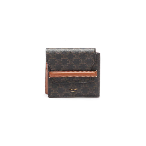 CELINE Triomphe Canvas Flap Origami Wallet
