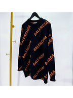 Balenciaga Multi logo overfit knit black 657528