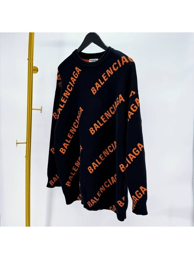 Balenciaga Multi logo overfit knit black 657528