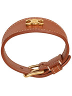CELINE Les Cuirs Triomphe Calfskin Bracelet Tan
