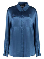 Burberry EKD Silk Jacquard Shirt Blue
