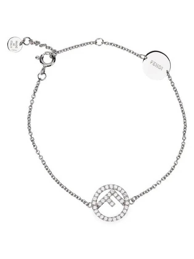 Fendi FF Logo Chain Bracelet Silver