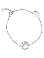 Fendi FF Logo Chain Bracelet Silver
