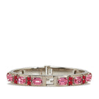 Fendi Colourstone Bracelet Bangle Silver Pink Metal  Fendi