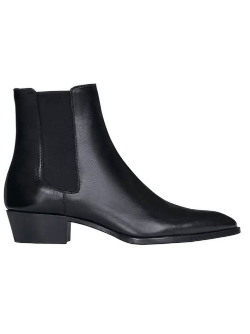 CELINE Drugstore Shiny Calfskin Chelsea Boots Black