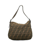 FENDI  264260 Shoulder Bag Canvas/Leather Beige Brown