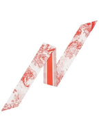 Toile de Jouy Sauvage Mitzah Silk Twill Scarf White Coral Dior