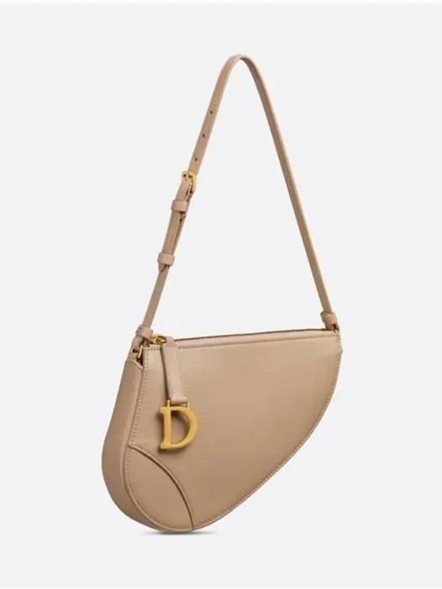 Saddle Rodeo Goatskin Pouch Bag Biscuit Dior