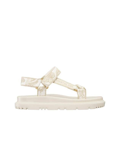 D Wave Gradient Butterfly Metallic Thread Sandals White Dior