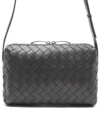 Bottega Veneta Intrecciato Leather Mini Cross Bag Fondente
