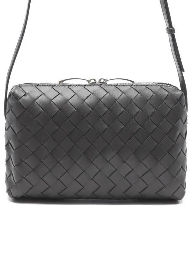 Bottega Veneta Intrecciato Leather Mini Cross Bag Fondente