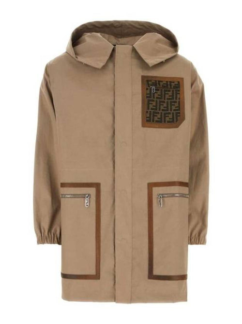 Fendi Cappuccino Cotton Parka Brown