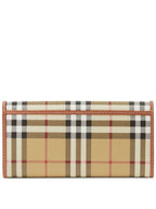 Burberry Check Long Wallet Beige