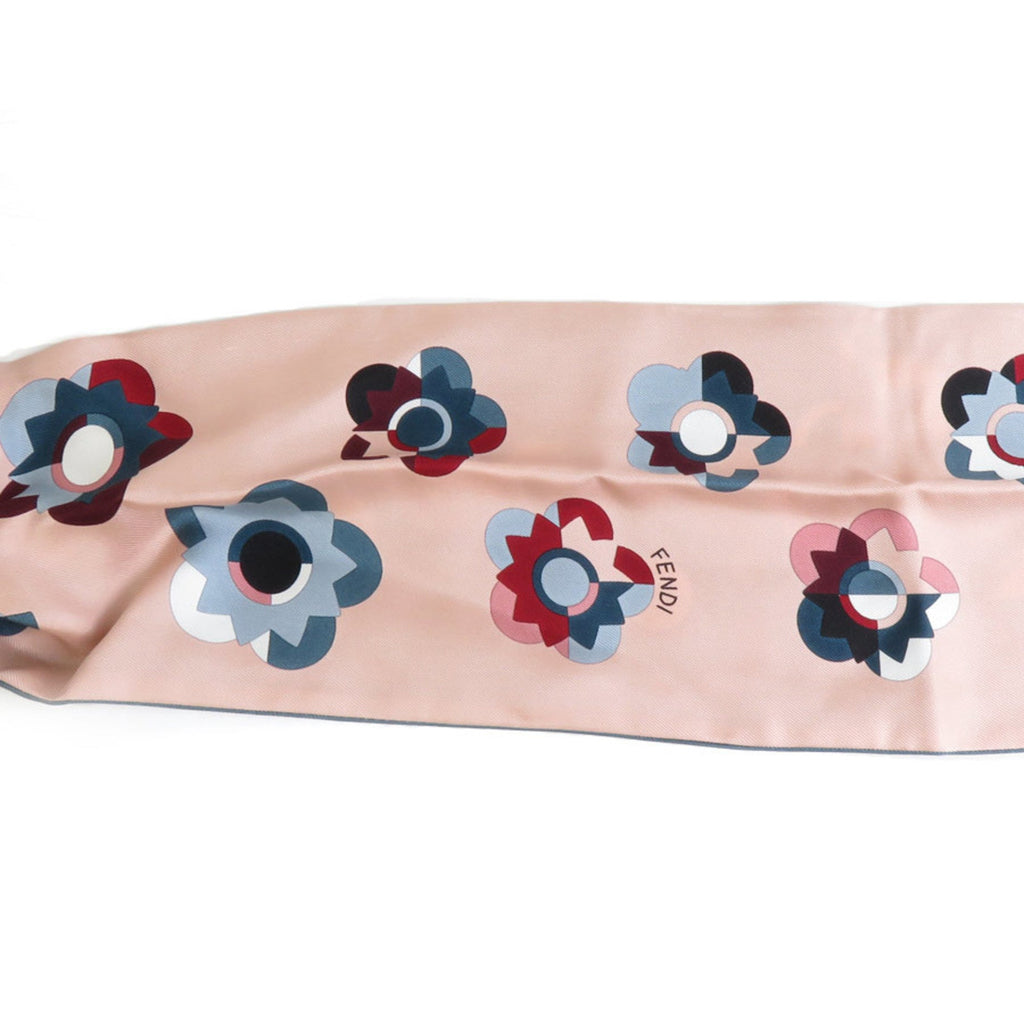Fendi  pink Silk Fur Scarf ()