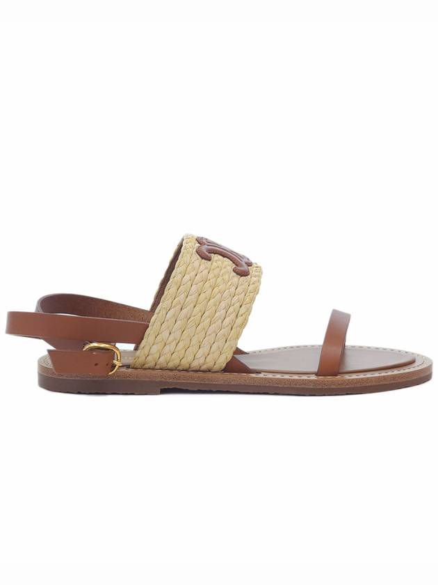 CELINE Limpia Flat Strap Sandals Brown