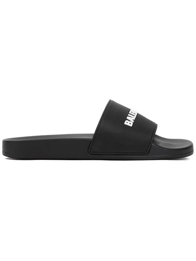 Balenciaga Men's Logo Full Slippers Black